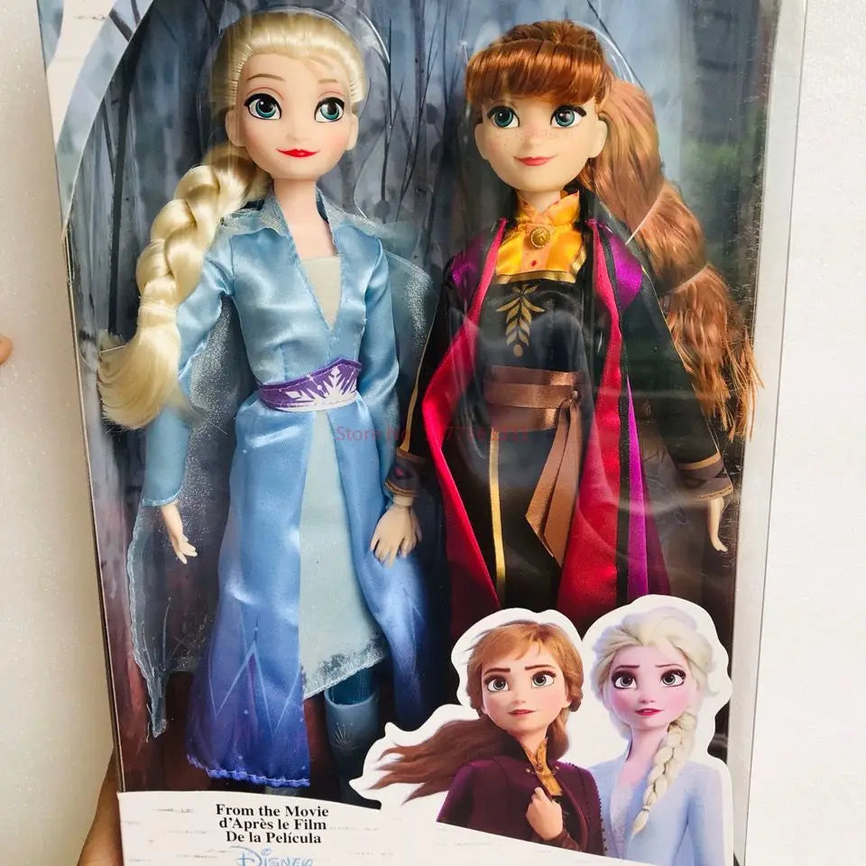 Original Disney Frozen 2 Elsa Anna Figure Princess Doll Toys Snow Queen Children Girls Clothes For Dolls Children Christmas Gift