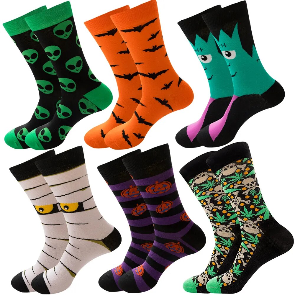 Halloween Fun Print Cartoon Socks