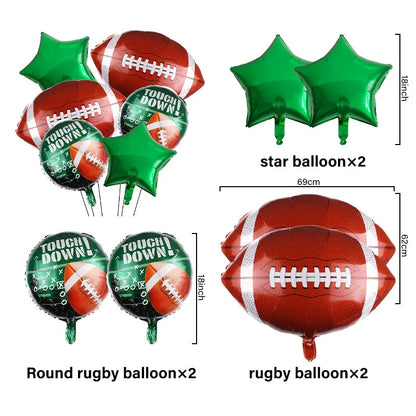 Rugby Themed American Football Disposable Tableware Supplies Sports Birthday Party Male Single Party Baby Shower Ceremony Decor