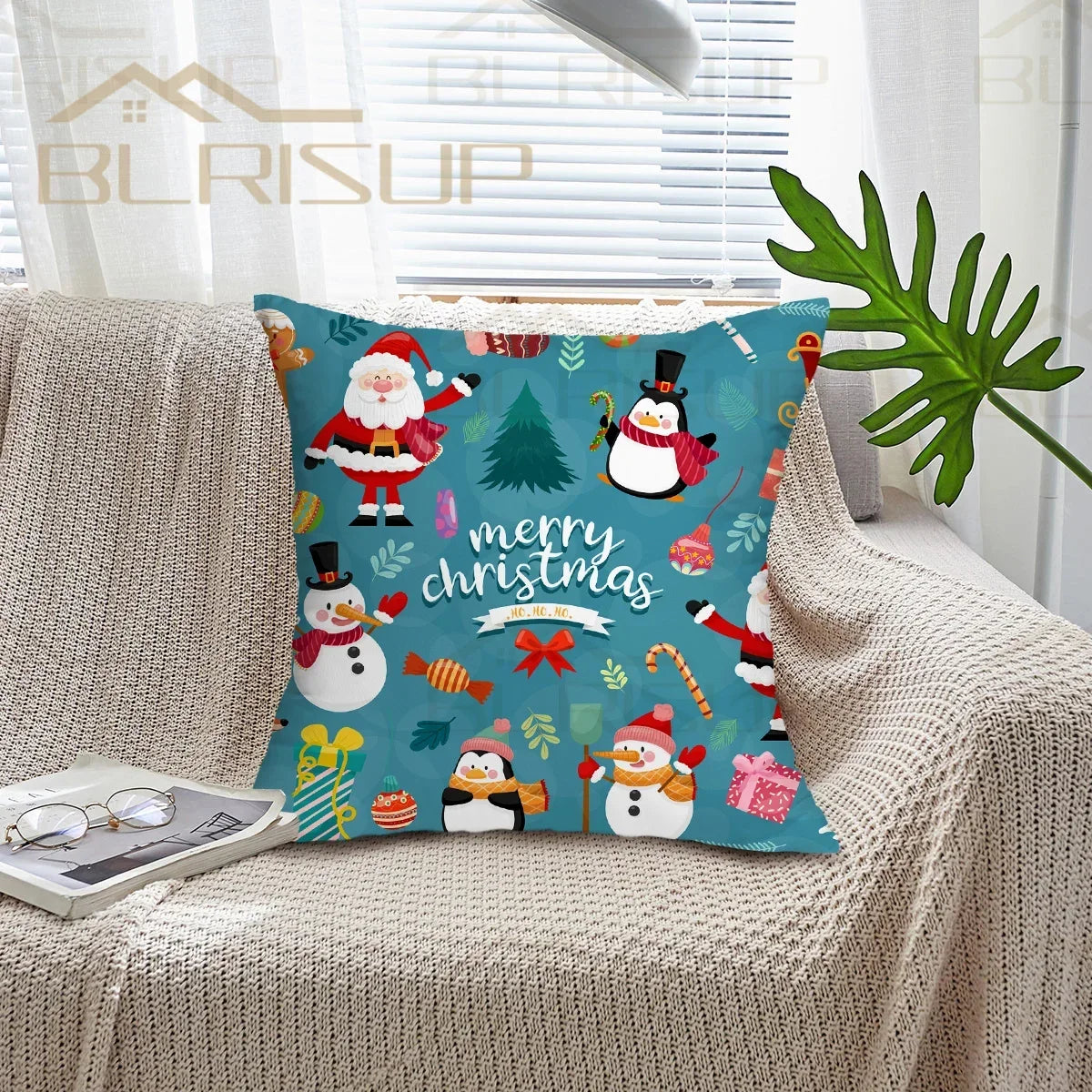 Bedroom Living Room Home Decor Merry Christmas Cushion Cover Pillowcase Christmas Ornament Home New Year Gifts