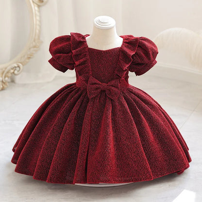 2024 opular baby girl birthday party dress 9 months to 5 year old Princess Christmas party Christmas Party Party Cake eveni