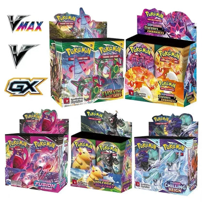 Pokémon Cards TCG: 324Pcs Scarlet & Violet Evolutions Booster Box 36 Pack Box Rare Booster Pack Vamx Collectible Card Toys Gifts