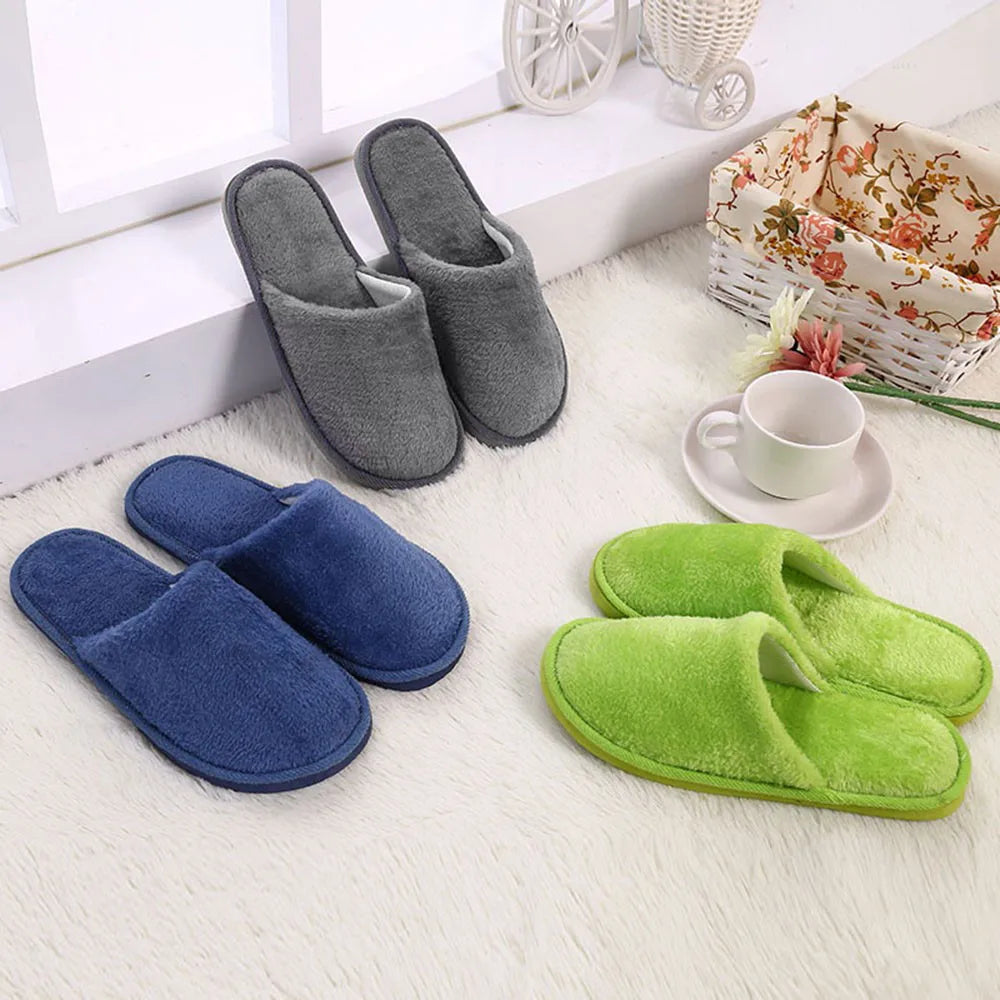 Winter Slippers Men Shoes Warm Home Plush Soft Slippers Indoors Anti-slip Floor Bedroom Shoes Chausson Hommeтапочки Для Дома