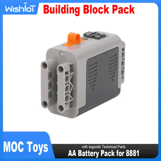 MOC Technology PF blocks Power Functions AA Battery Box Case for Robot Car compatible with All Brand  blocks