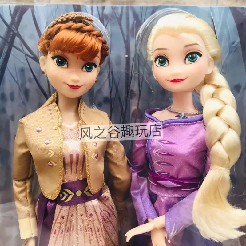 Original Disney Frozen 2 Elsa Anna Figure Princess Doll Toys Snow Queen Children Girls Clothes For Dolls Children Christmas Gift