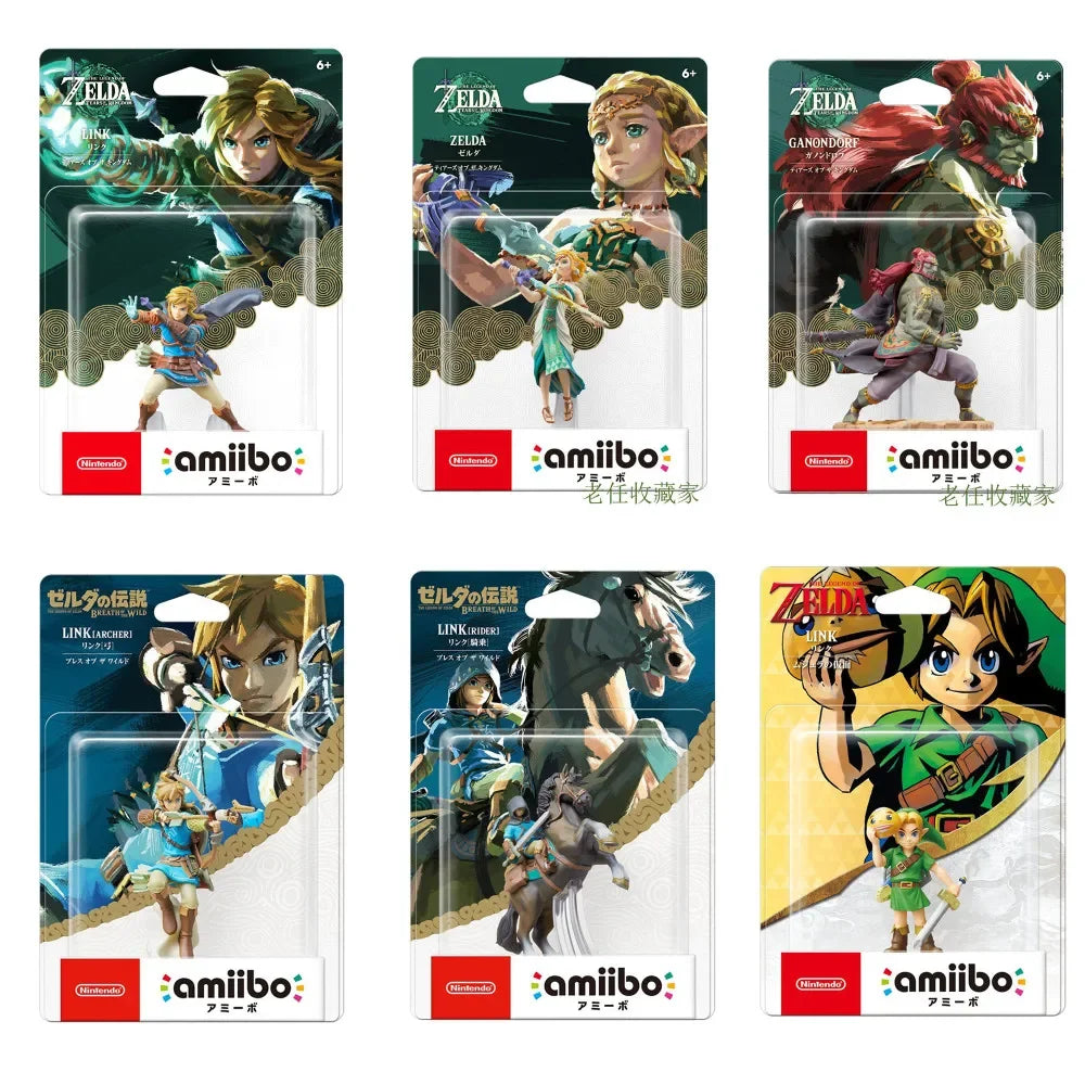 Genuine Amiibo Zelda Tears Of The Kingdom Twilight Princess Amiibo Link Ganon Figure Nfc Anime Figures Statue Christmas Gifts