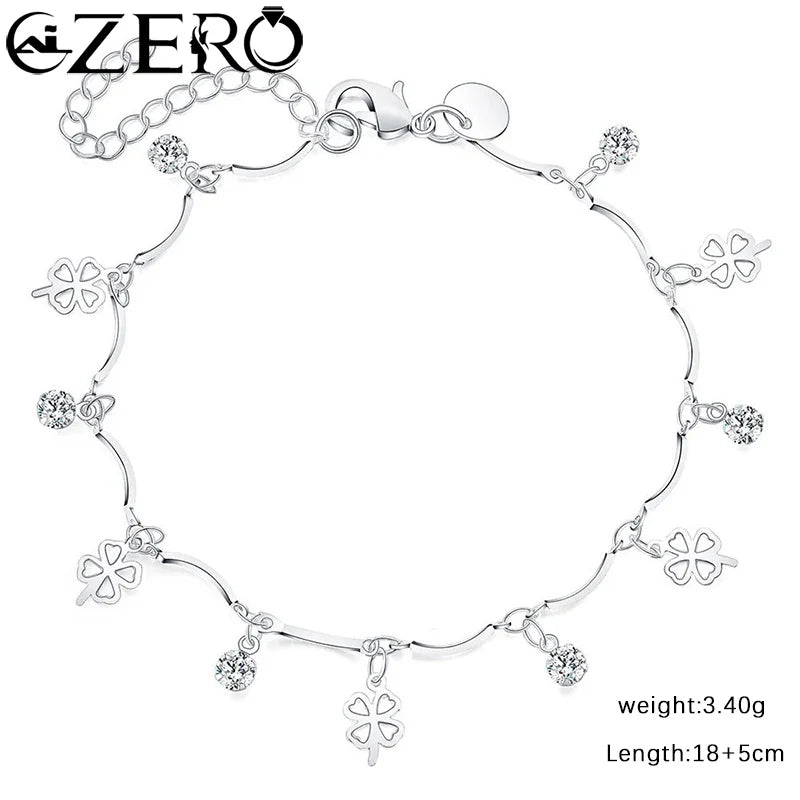 Charm 925 Sterling Silver Bracelets for Women zircon butterfly Chain elegant Fashion Wedding Party Christmas fine Jewelry