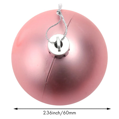 9 PCS Christmas Ball Ornaments xmas Tree Decorations Hanging Balls for Home New Year Party Decor - 2.36inch, Pink