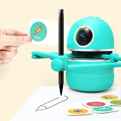 Drawing Robot Early Educational Toys Interactive Talking Teach Drawing Book Kids Flashcard Learning Toy Robot For Gift