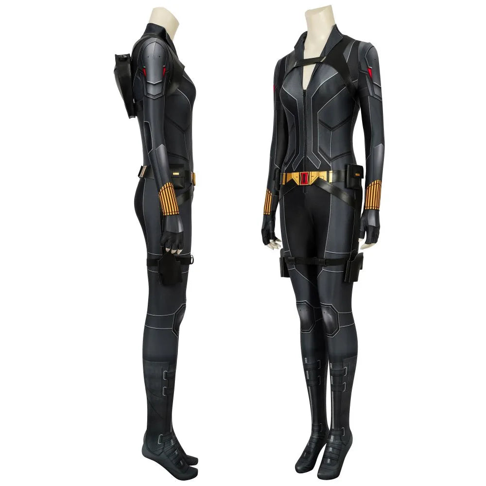 Heroine Natasha Widow One Piece Halloween Makeup Ball Costume 3D Printing Tight Costume Cosplay Black One Piece