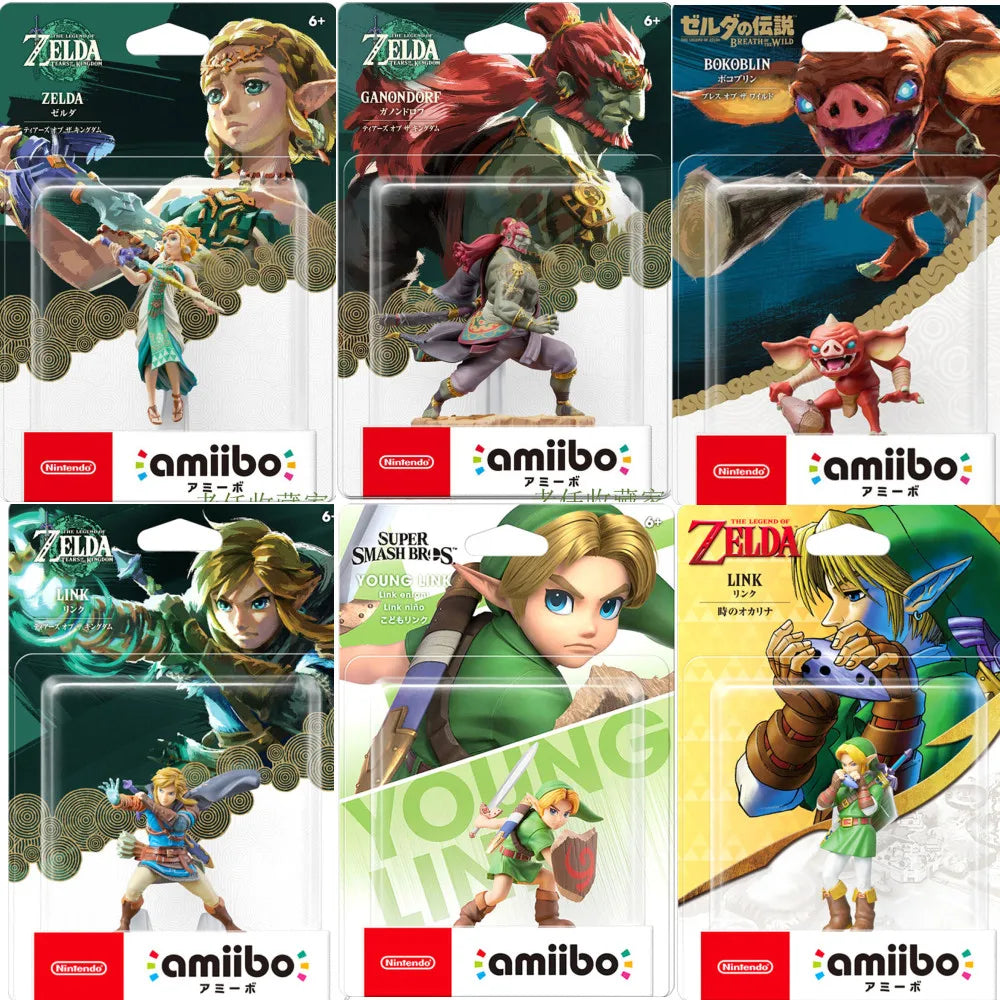 Genuine Amiibo Zelda Tears Of The Kingdom Twilight Princess Amiibo Link Ganon Figure Nfc Anime Figures Statue Christmas Gifts