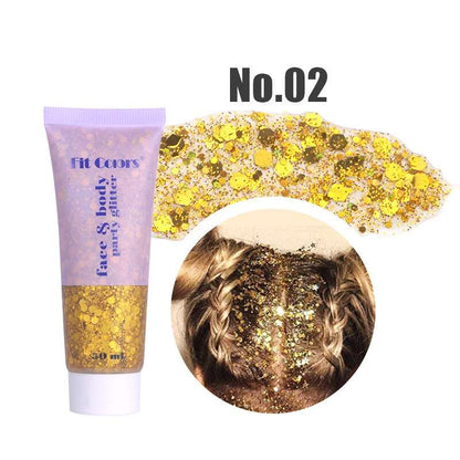 1pcs Eyeshadow Sequins Face Eye Glitter Sequin Gel Diamond Shiny Glitter Body Sequins Makeup Decorative For Party Festival