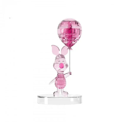 Disney Building Blocks Pooh Bear Ornaments Piglet Gaule Child Transparent Toy Puzzle Doll Ornaments Girl Crystal Figure Gift