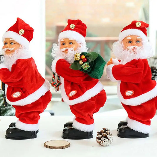 Electric Santa Claus Twerking Elderly Doll Buttock Shaking Xmas Figurine Dancing Christmas Music Toy Party Decor