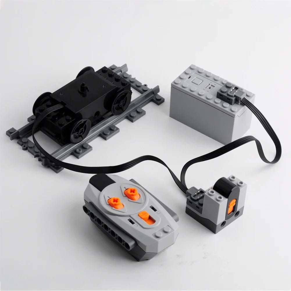 88002 Train Motor MOC Power Functions Power Up Technical Speed Motor Building Blocks for 10254 53401 53400 Rail Tracks DIY Car