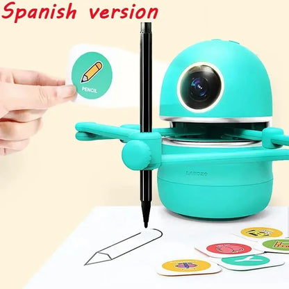 Drawing Robot Early Educational Toys Interactive Talking Teach Drawing Book Kids Flashcard Learning Toy Robot For Gift