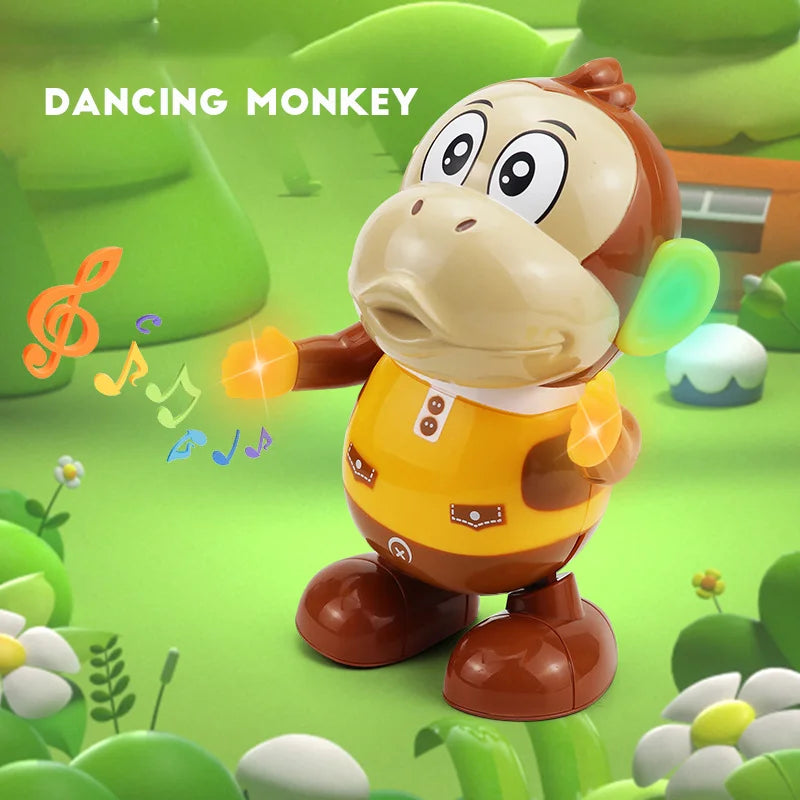 Kids Interactive Dancing Monkey Toy With Light And Music Can Walk Funny Swing Animal Doll Electric Toy Baby Toddler Gift