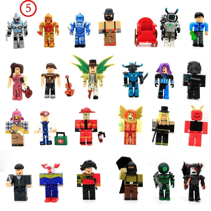 Roblox 24 Collectible Doll Series Virtual World Version 1-6 Building Blocks with Accessories Birthday Gift for Girls Kids Boys