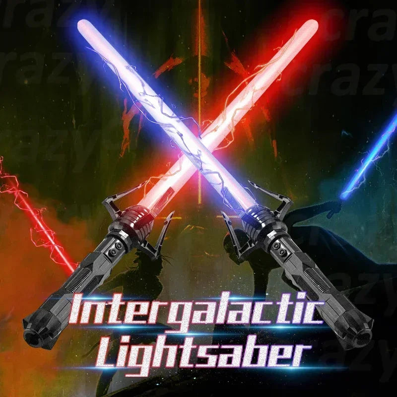 2024 New Laser Sword Toy Star Light Sword Luminous Fluorescent Rod Laser Rod Children's Sword Toy War Gift Outdoor Toys Scalable