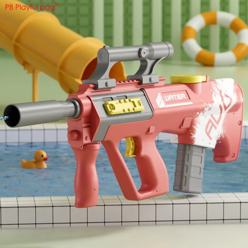 AUG P90 Electric Water Gun High Speed Full Auto New Summer Entertainment Water Blaster Adult Kids Toy Swimming Pool Party AC136