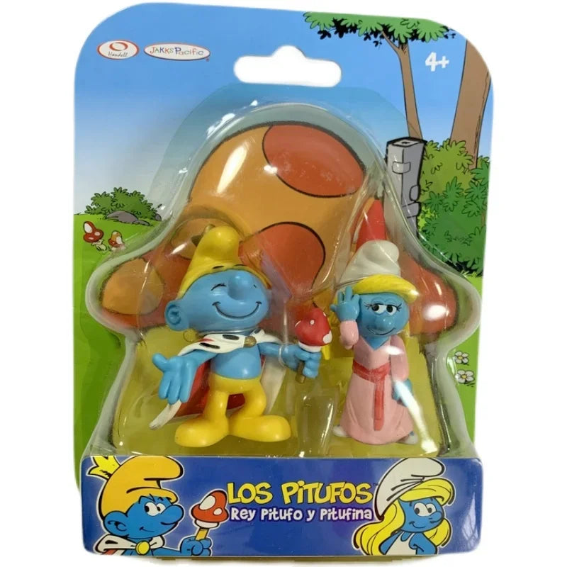 Children Play House Toy Smurf Mushroom House Doll Articulated Movable Nostalgic Animated Hand Puppet Ornaments Nostalgic Toy