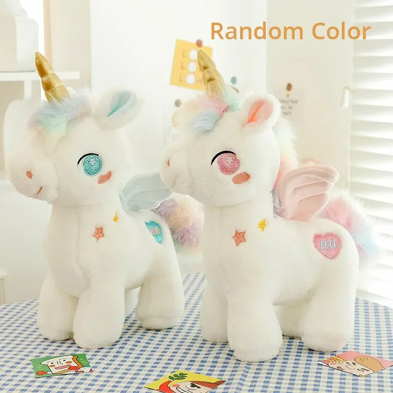 25CM Fantasy Doll Cute Plush Toy Random Color Pillow  Angel Unicorn Pegasus stuffed toy doll children Christmas gift