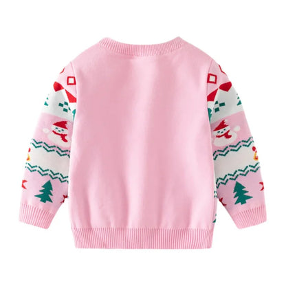 Children Baby Christmas Tree Sweater Knitted Autum Winter Boy Girl Clothes Round Neck Kid Toddler Girls Boys Pullover Outerwear