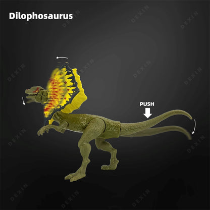 Jurassic World Dilophosaurus action figure Movie Model Animal Decoration Collect Halloween Christmas Birthday Gift Kids Dino Toy