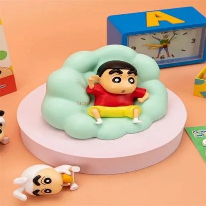 Authentic Mushroom Mood Lamp Crayon Shin-chan Pat Light Cute Bedside Light With Sleeping Night Light Children Gift Desk Decorate