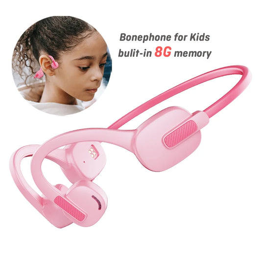 Wireless Speaker Kids Earphones Headset Air Bone Conduction Headphones with Mp3 Gift for Kids Children Girl Boy Student