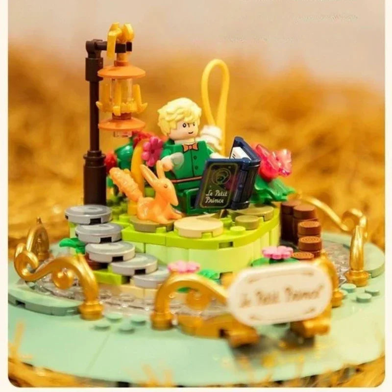 Little Prince Series Co-branded Time Hourglass Educational Desktop Ornaments Splicing Model Toys Creative Christmas Gifts