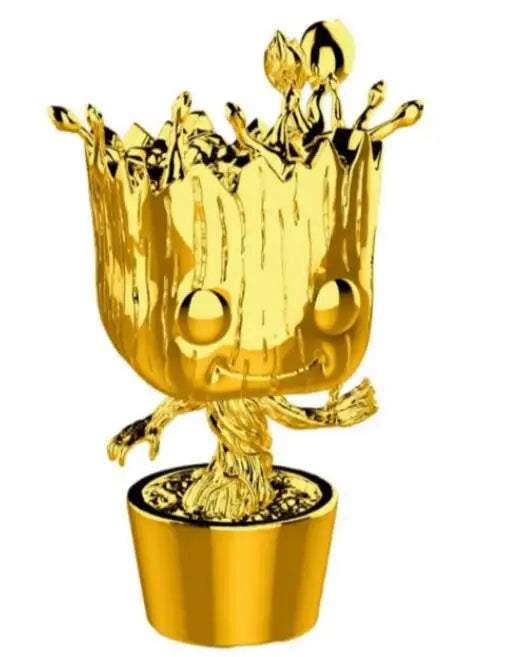 Funko Pop Marvel Studios 10 Anniversary Groot (Gold Chrome) 378 Galaxy Guardians Holiday Dancing Grooted 101 # Vinyl Figure toy