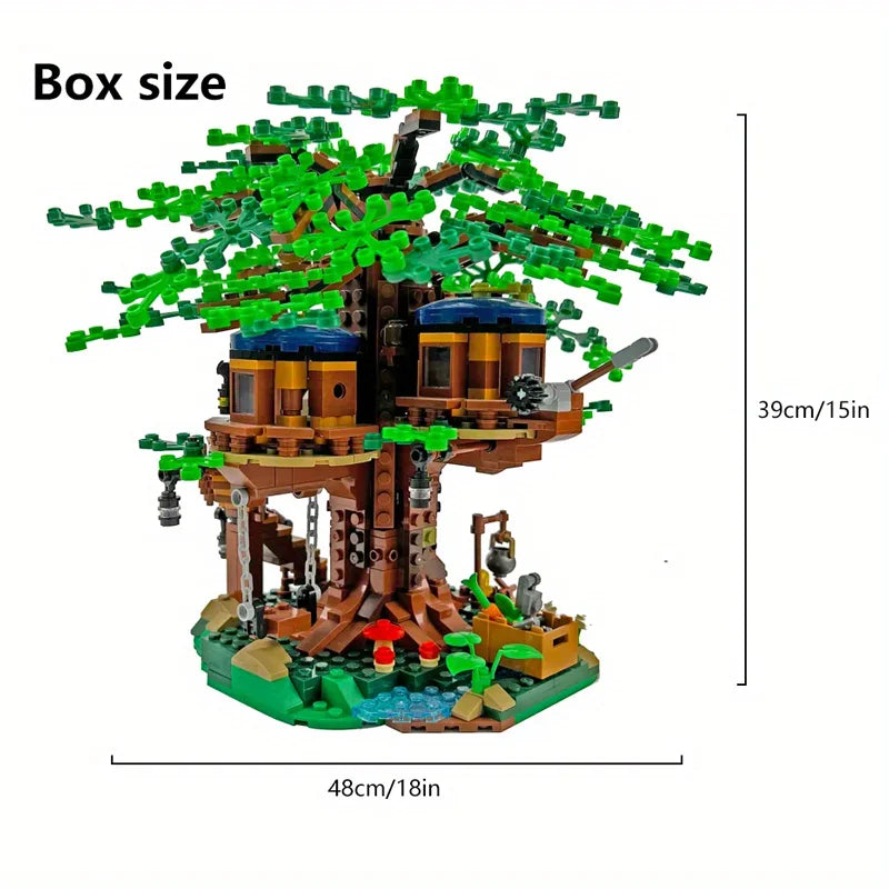 Mini Tree House Compatible 21318 Model Building Blocks Brick Compatible 21318 Toy Children's Birthday Gifts Christmas Home Deco