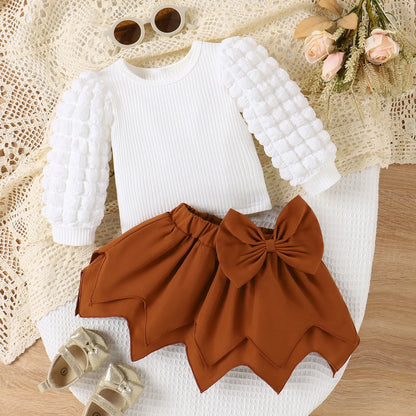 Newborn Clothes 2024 Baby Girl Outfit Set Winter White Lace Collar Top+ Bow Corduroy Red Dress Baby Christmas Clothes Costume