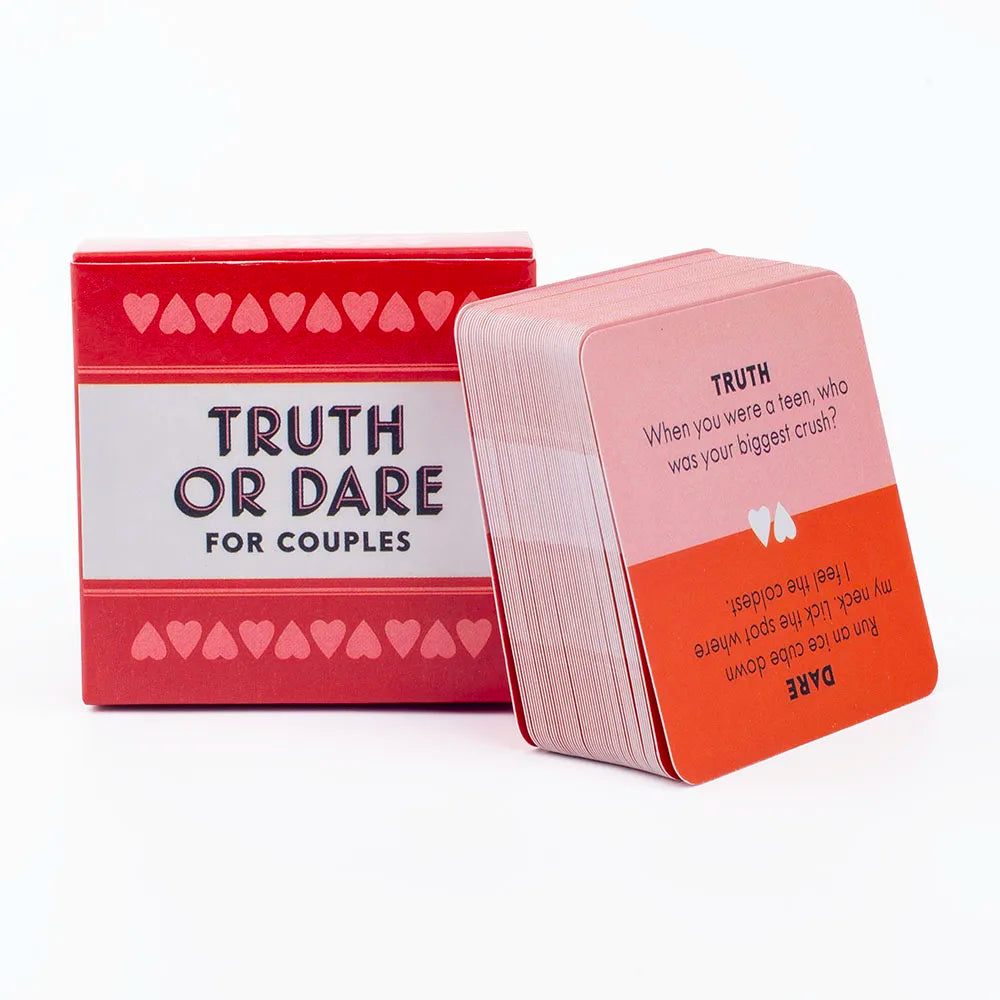 Truth or Dare for Couples Naughty Adult Party Board Game Set 51 Questions Sexy Date Night Drunk Couples Drinking Card Game 5x5cm