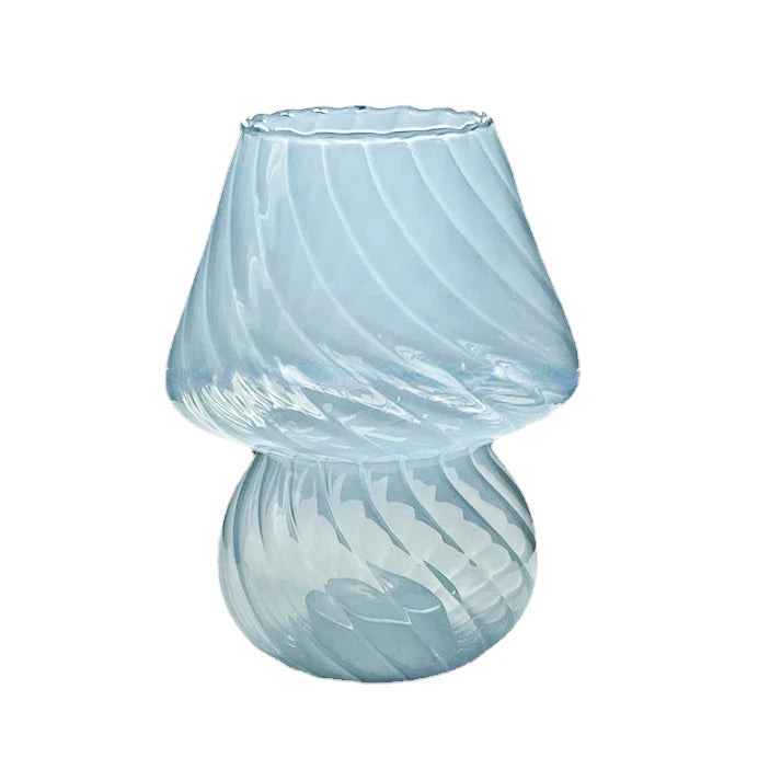 Glass Vase Home Decoration Lamp Flower Vase Mushroom Vases Decorative Vase Hydroponic Vase Tealight Holder Aesthetic Room Decor