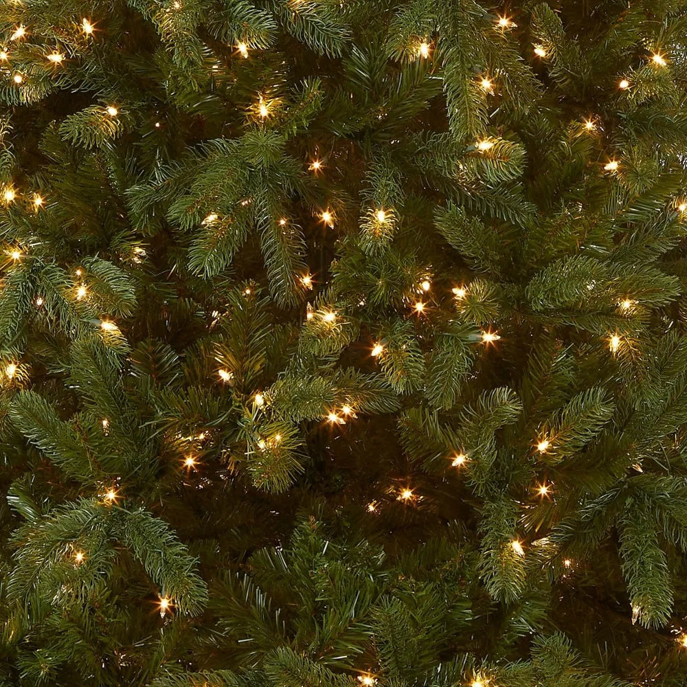 Pre-Lit 'Feel Real' Artificial Full Downswept Christmas Tree, Green, Douglas Fir, White Lights, Includes  Christmas Halloween