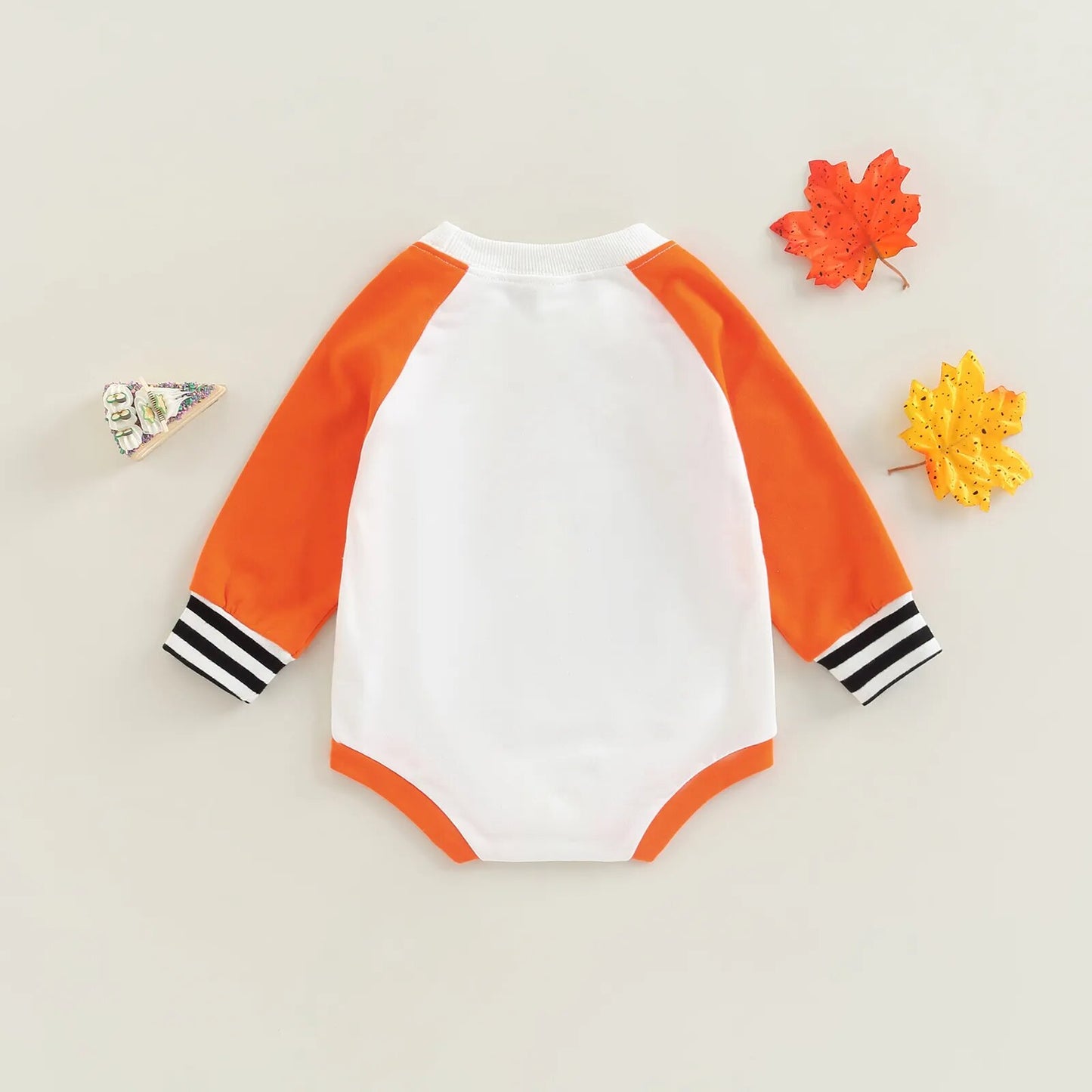 Cute Toddler Baby Girl Boy Bodysuit Fall Spring Patchwork Long Sleeve Round Neck Jumpsuit Tops Halloween Clothes 0-24 Months