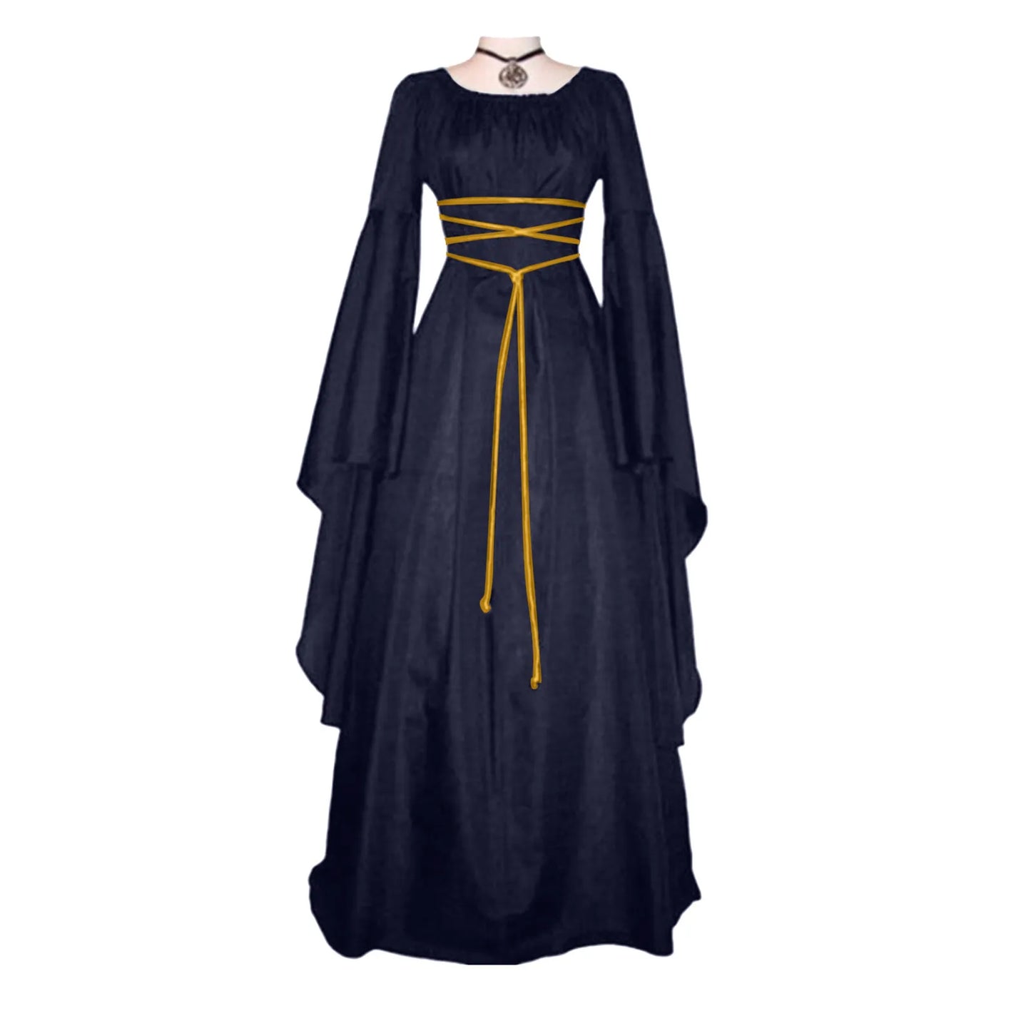 Medieval Gothic Style Retro Cosplay Clothing Long Sleeved Dress Women's Party Dress Mardi Gras Stage Performance Costumes