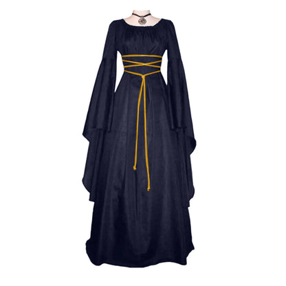 Medieval Gothic Style Retro Cosplay Clothing Long Sleeved Dress Women's Party Dress Mardi Gras Stage Performance Costumes