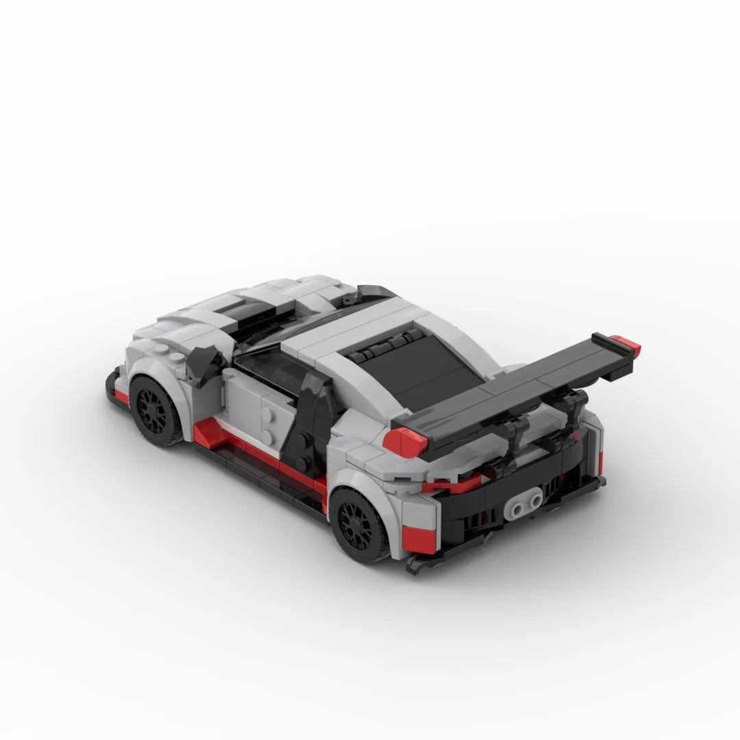 MOC-69755 R8 GT racing sports car Vehicle Speed Champion Racer Building Blocks Brick Creative Garage Toys for Boys