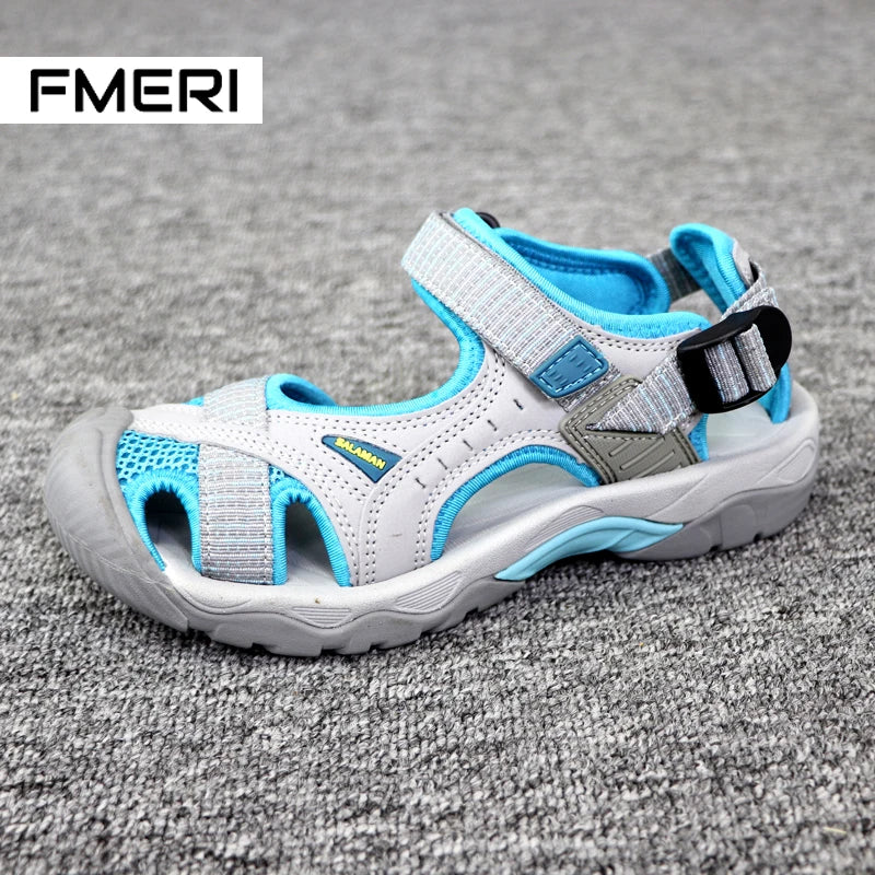 Summer Women's sandals sports flat bottomed beach shoes outdoor anti-skid soft bottomed river tracing shoes Baotou sandals