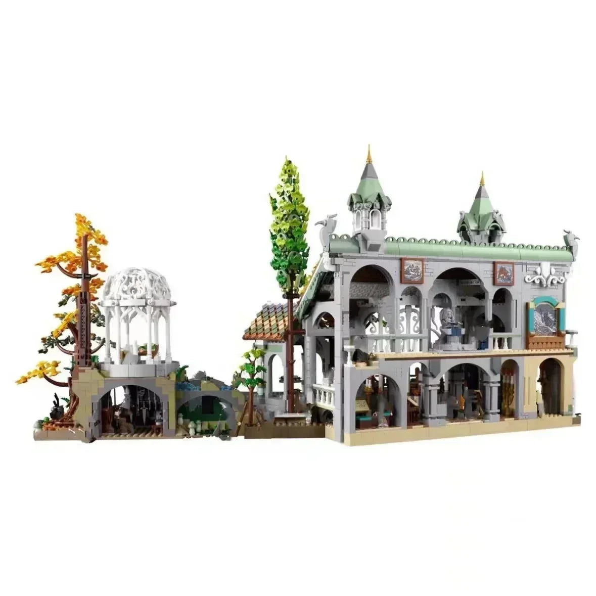 6167Pcs Creative Expert Icons Movie Lorded of Rings Rivendell Castle Model Building Blocks Brick 10316 Street View Toys