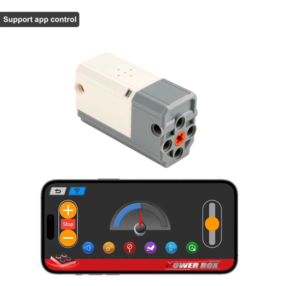 MOC Bluetooth-Pair Rechargeable M Motor 8883 88003 APP Control Compatible with Legoeds Building Blocks PF Car Train Modification