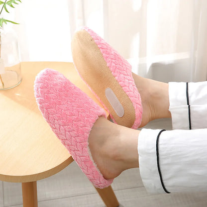 New Jacquard Japanese-style Soft-soled Silent Suede Slippers Non-slip Wooden Floor Indoor Cotton Slippers