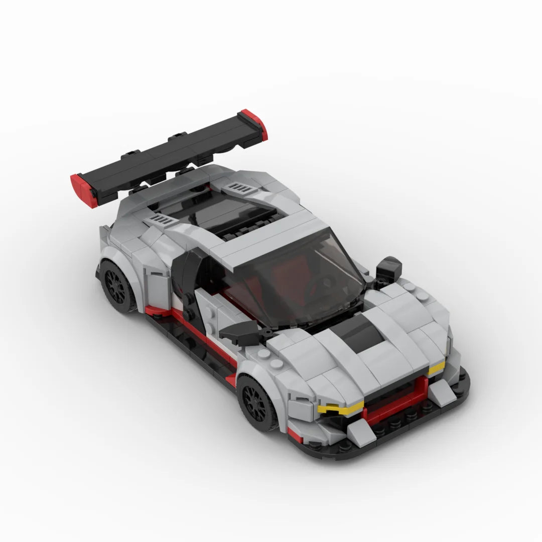 MOC-69755 R8 GT racing sports car Vehicle Speed Champion Racer Building Blocks Brick Creative Garage Toys for Boys