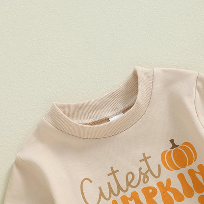 Baby Girl Boy Fall Clothes Pumpkin Sweatshirt Romper Shirt  Halloween Outfit Newborn Halloween Costume