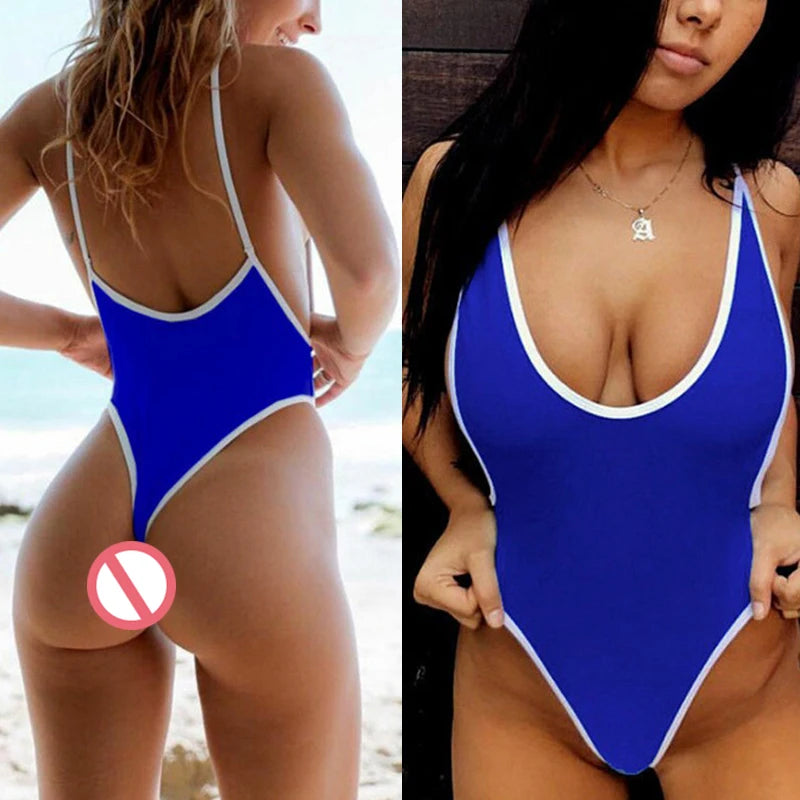 Women's Sexy Swimwear Sets Underwear V-Neck Sports Swimsuit One Piece Beach Bathing Suit Pool Bather Female Backless Lingerie