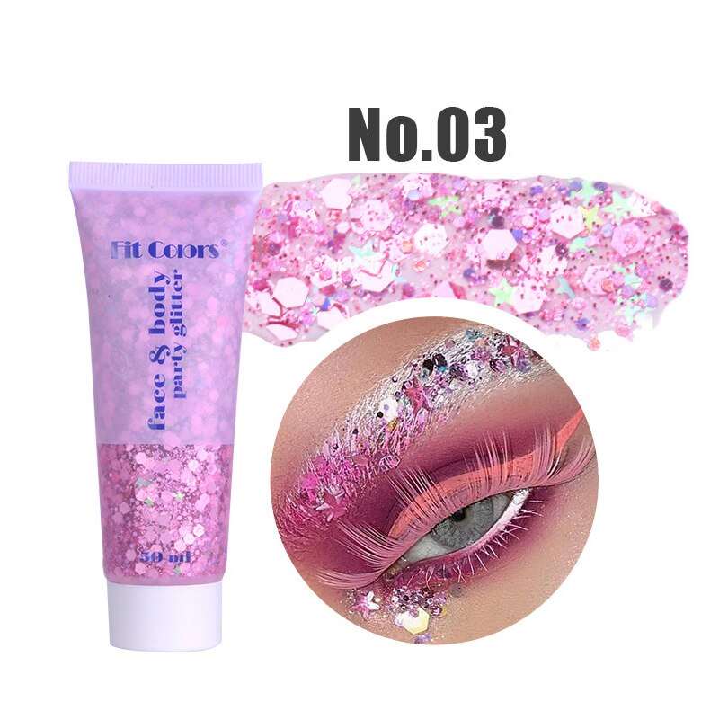 1pcs Eyeshadow Sequins Face Eye Glitter Sequin Gel Diamond Shiny Glitter Body Sequins Makeup Decorative For Party Festival