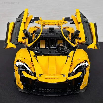 3893pcs Car Building Blocks Yellow Sports Car Assembly Brick Model Toys For Adults And Kids Christmas Gifts Compatible 42172